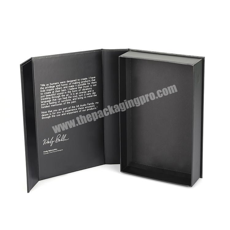 Recycle Black Paper Boxes Luxury Clothing Shoes Packing Customized Folding Underwear Paper Box