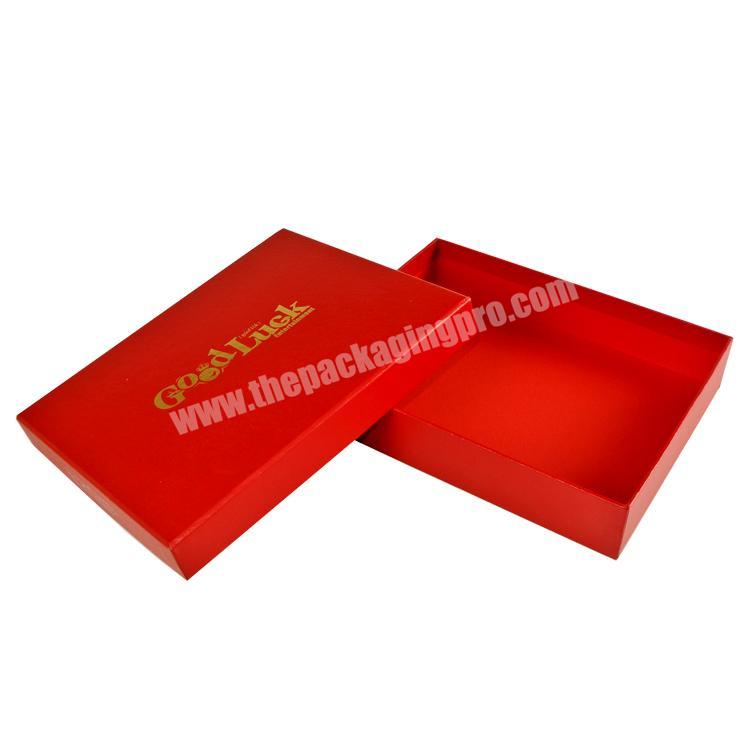 Red Cardboard Scarf Gloves Wallet Jewelry Packaging Gift Box For Wedding Festival