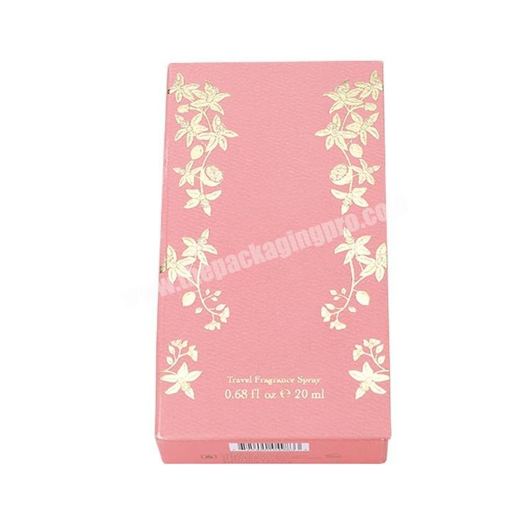 Rigid Pink Luxury Cosmetic Gift Box Packaging Magnetic Custom Cosmetic Box