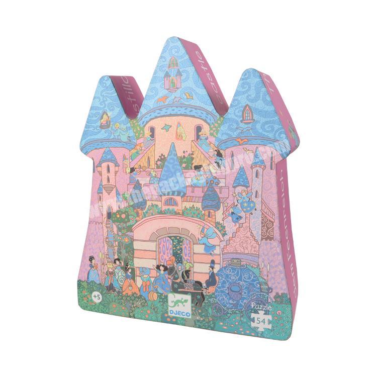 Special Castle Shape Jigsaw Puzzle Game Toy Packaging Birthday Christmas Gift Box