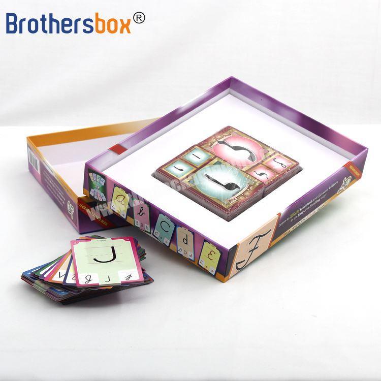 Unique Design lid and base box Luxury Rigid Cardboard Packaging Toy Gift card game Paper Treasure Chest Box