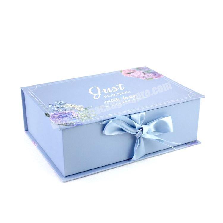 Wedding Party Flower Packaging Paper Boxes with Ribbon Luxury Cardboard Gift Box Custom