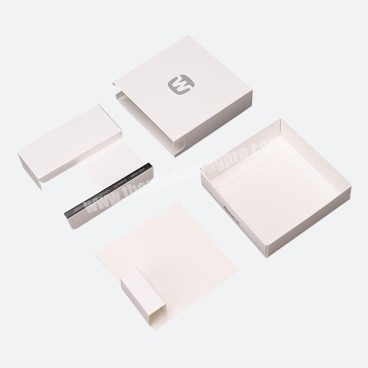 White Luxury Custom Logo Paper Sliding Packaging Drawer Gift Boxes With Drawer