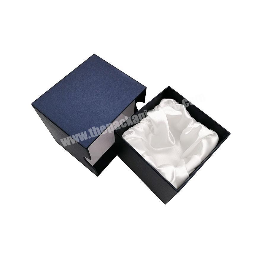 Wholesale Blue Leatherette Watch Gift Boxes Watch Case Box Single Watch Box With Window