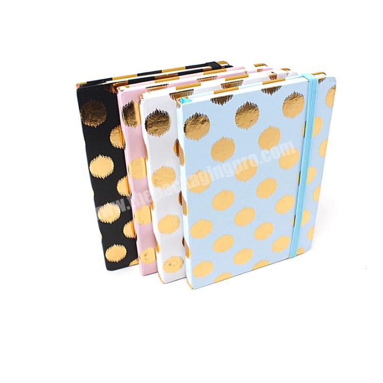 Wholesale Bulk Fancy Recycled Custom Hard cover notepad Dot Grid Glitter Notebook
