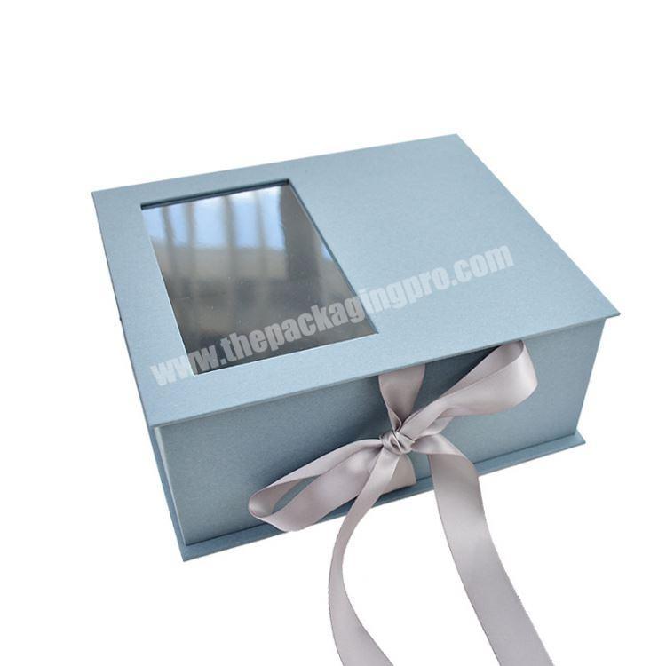 Wholesale Custom Elegant Skyblue Paper Packaging Dresses Gift Wedding Favour Boxes