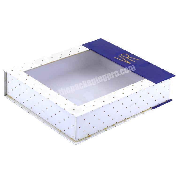 Wholesale Custom Luxury Clothes Packaging Full Color Printing Rigid Paper Gift Cardboard Box with window For Shirts