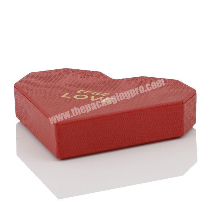 Wholesale Luxury Custom gift box chocolate Food Grade Heart Shaped Rigid cardboard box for chocolate Paper Red Packaging Box