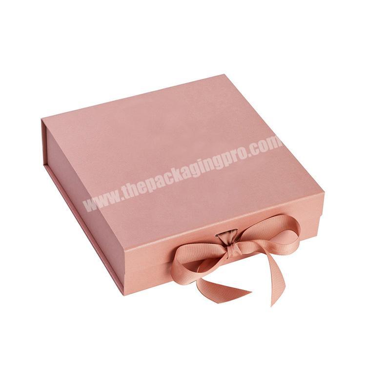 Wholesale Luxury Magnetic Box Gift Packaging Custom Print Ribbon Collapsible Folding Box Gift Packaging