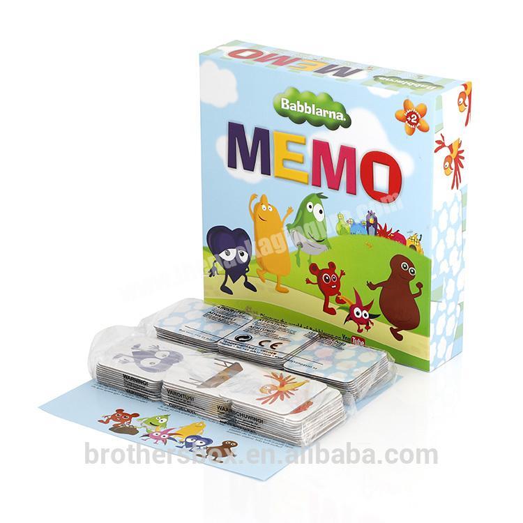 Wholesale Printing Memory cardboard Game Custom Paper Cards