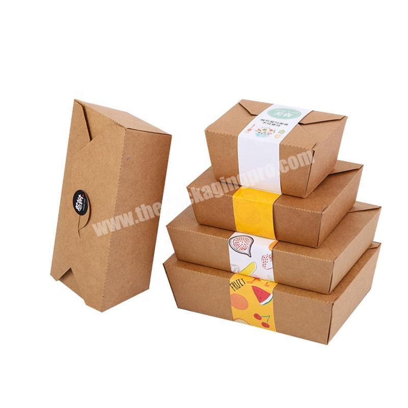 Wholesale Takeaway to Go Meal Boxes Restaurant Oyster Pail Kraft Paper Food Bento Box
