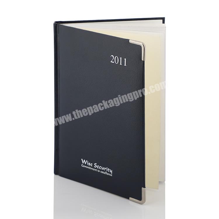 personalize Wholesale cheap custom hardcover A4 A5 A6 PU leather hardback diary notebook