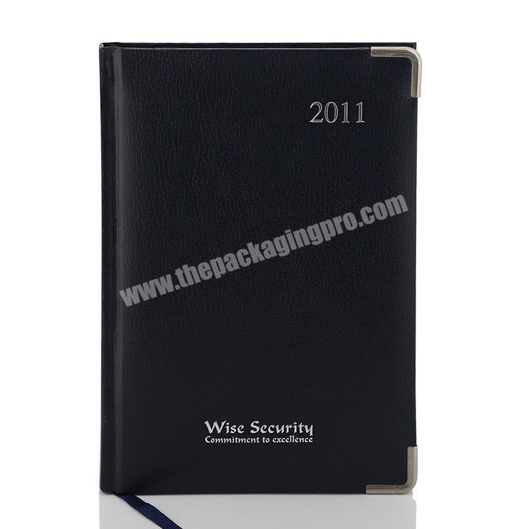 Wholesale cheap custom hardcover A4 A5 A6 PU leather hardback diary notebook