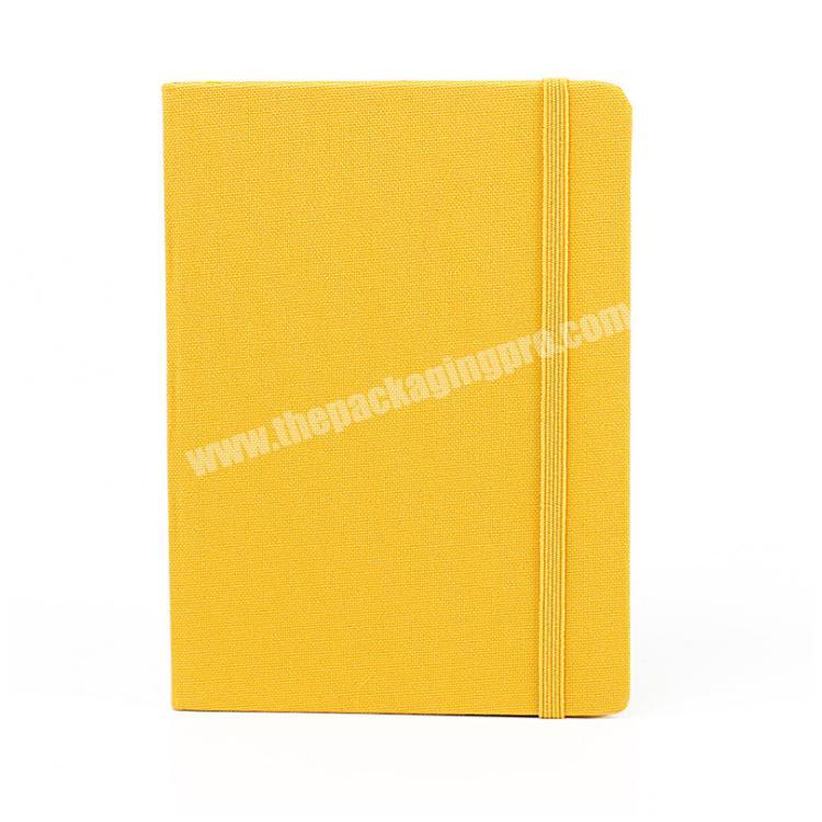Wholesale custom Logo Hard Cover Journal Recycled Paper Planner Writing Blank Fabric Cover Notebook