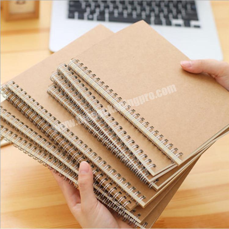 Wholesale custom Personalized hardcover bulk A4 A3 Kraft spiral notebook