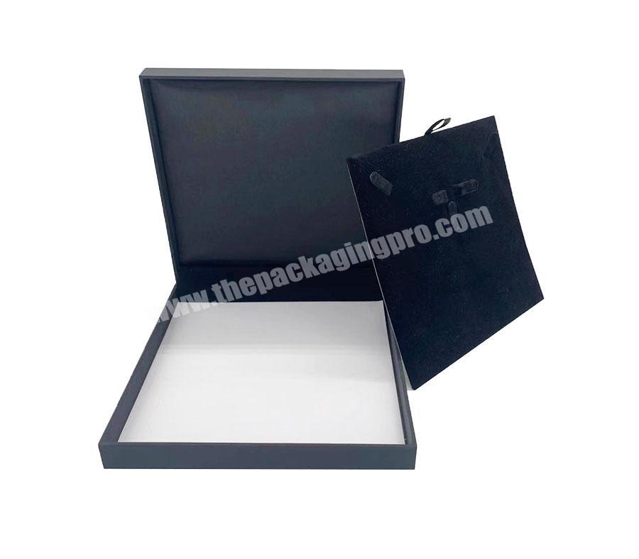 Wholesale custom black fancy paper necklace jewelry box
