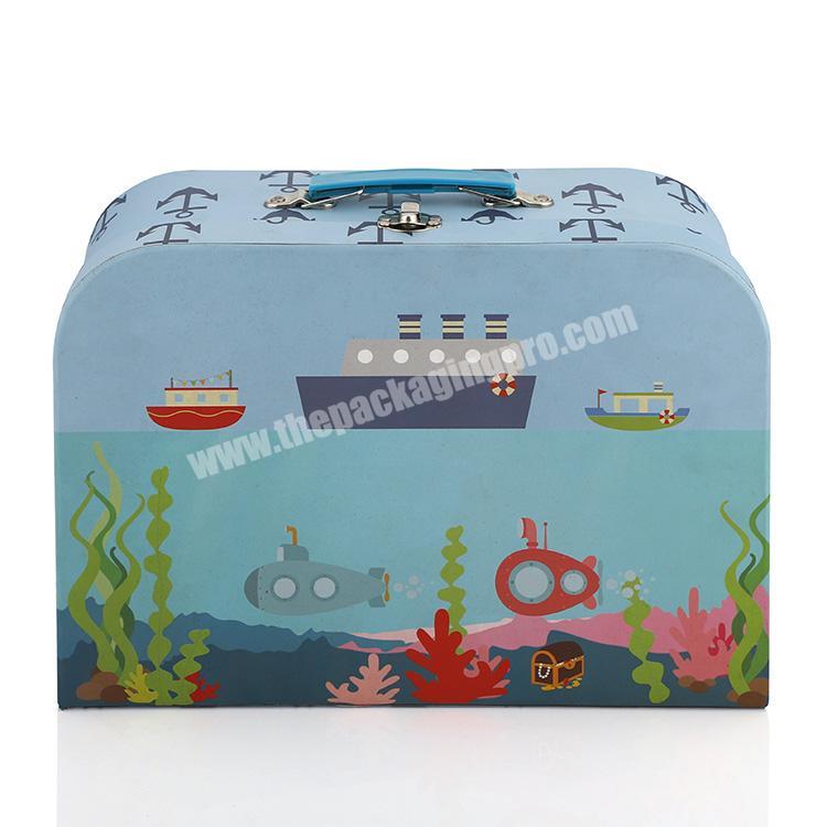 Wholesale custom cardboard packaging Children's products paper suitcase gift box