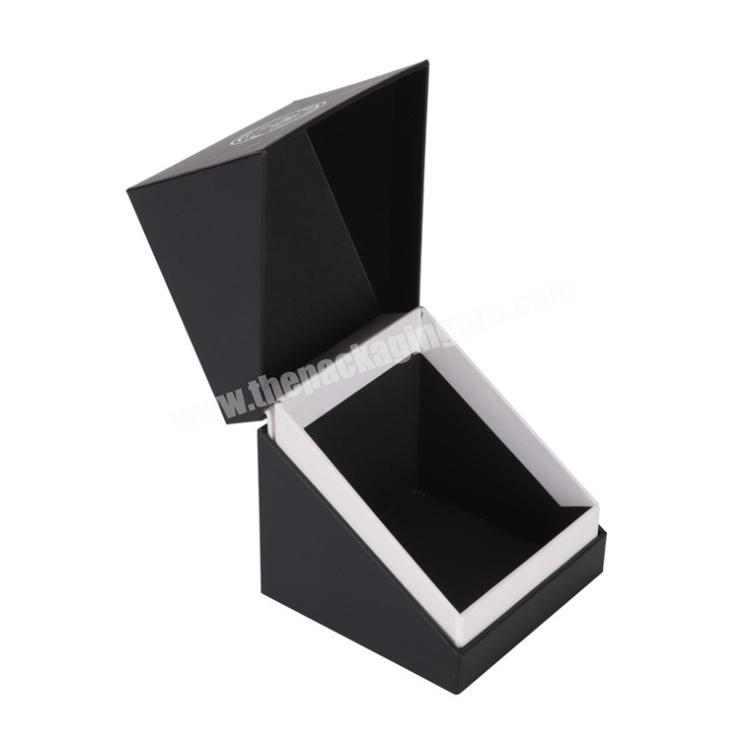 Wholesale custom luxury recycled paper cardboard black white magnetic gift set box with candle box