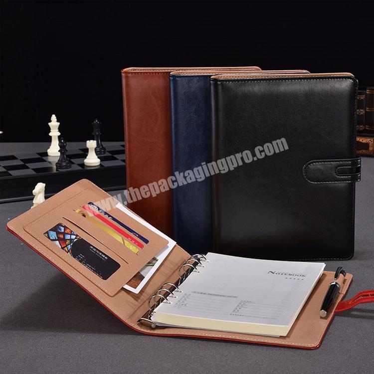 Wholesale custom ring binder hardcover A5 spiral notebook with dividers