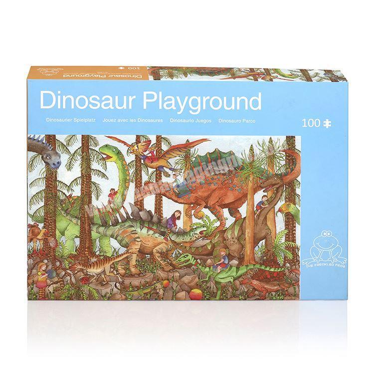 Wholesale dinosaur jigsaw puzzle game jigsaw children puzzle for kids toys educational