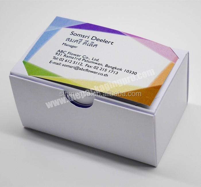 Wholesale high quality small white kraft name card packaging box , paper business card box