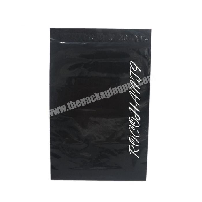 Wholesale large capacity strong selfseal adhesive black apparel courier bag