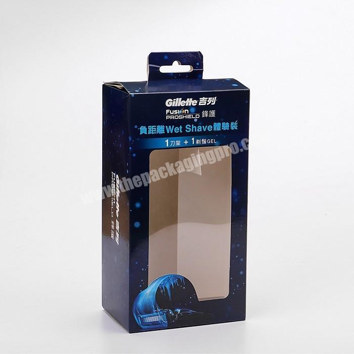 Custom design electronics packaging box shaver paper packaging cardboard box with window