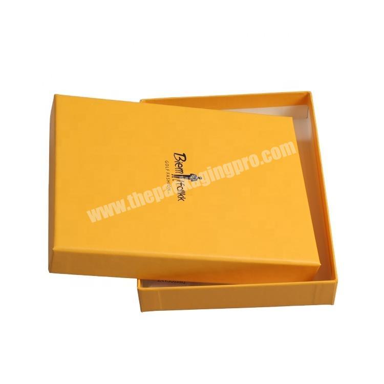 Yellow color custom rigid specialty paper cosmetic gift box with logo Spot Uv on lids