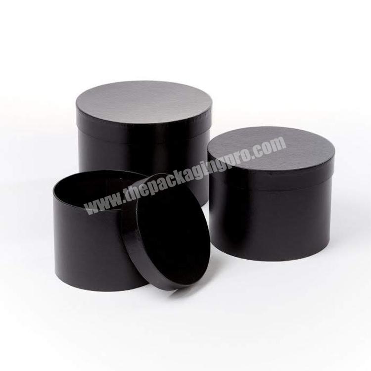 black paper cardboard packaging cylinder custom boxes