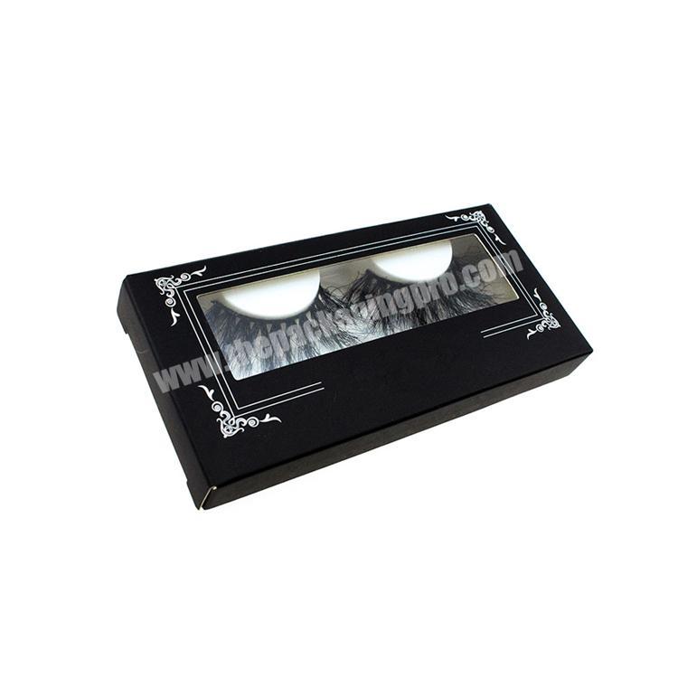 black paper customized eyelash mink boxes