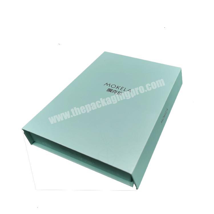 blue magnetic book shape magnet flap paper box customized gift boxes with magnetic lid closure