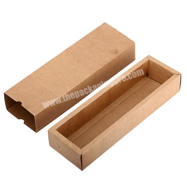 cardboard kraft paper open slide box gift packaging