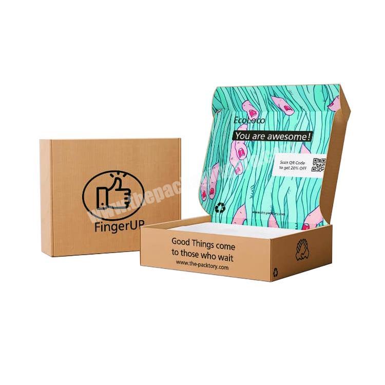 custom foldable corrugated packaging mailer box