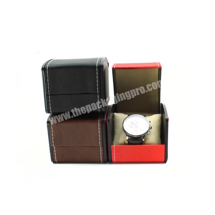 custom logo luxury leather watches boxes packing