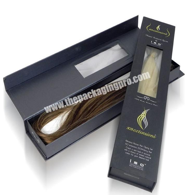 custom logo luxury packaging hair extension