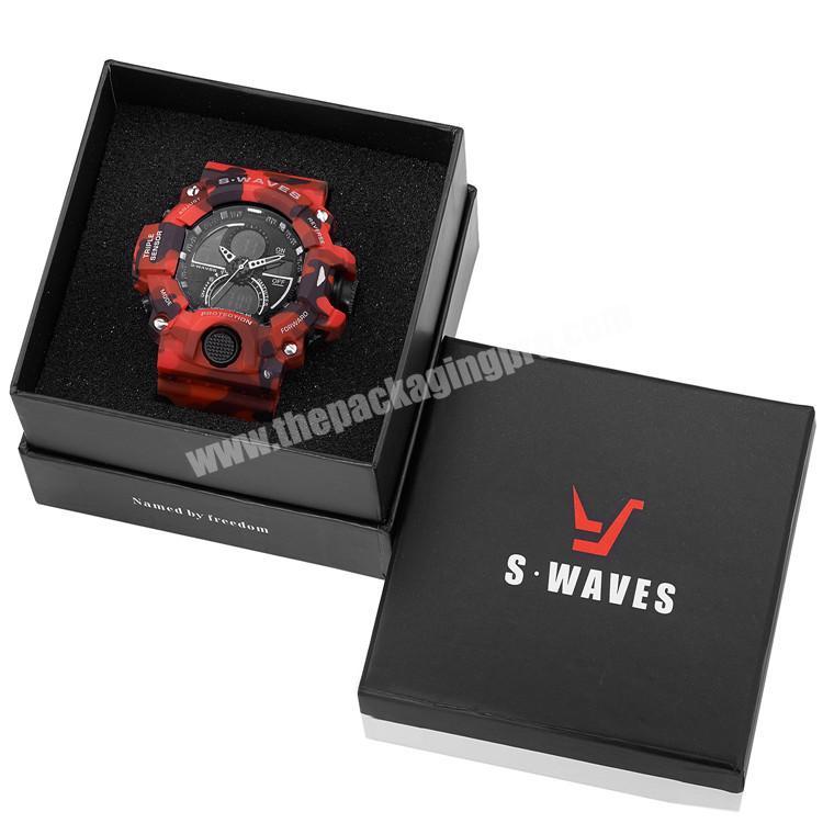 custom logo packaging gift watch box black