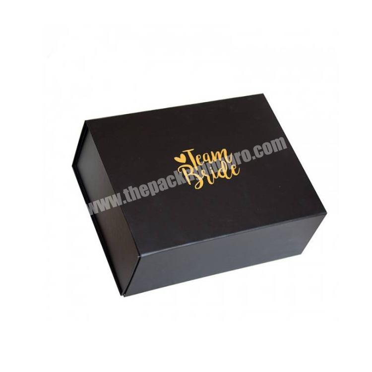 custom logo shipping gift packaging black and gold box