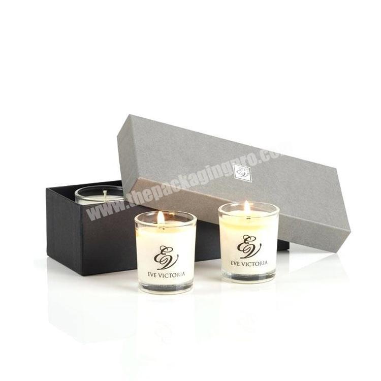 custom luxury black candle gift box