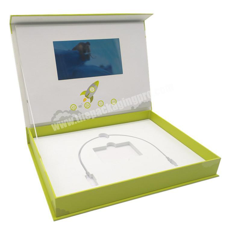 custom magnetic video gift box with lcd screen