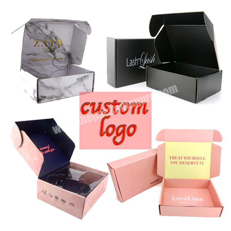 custom mailer box with logo box cardboard corrugated small black pink shipping boxes custom logo for clothes