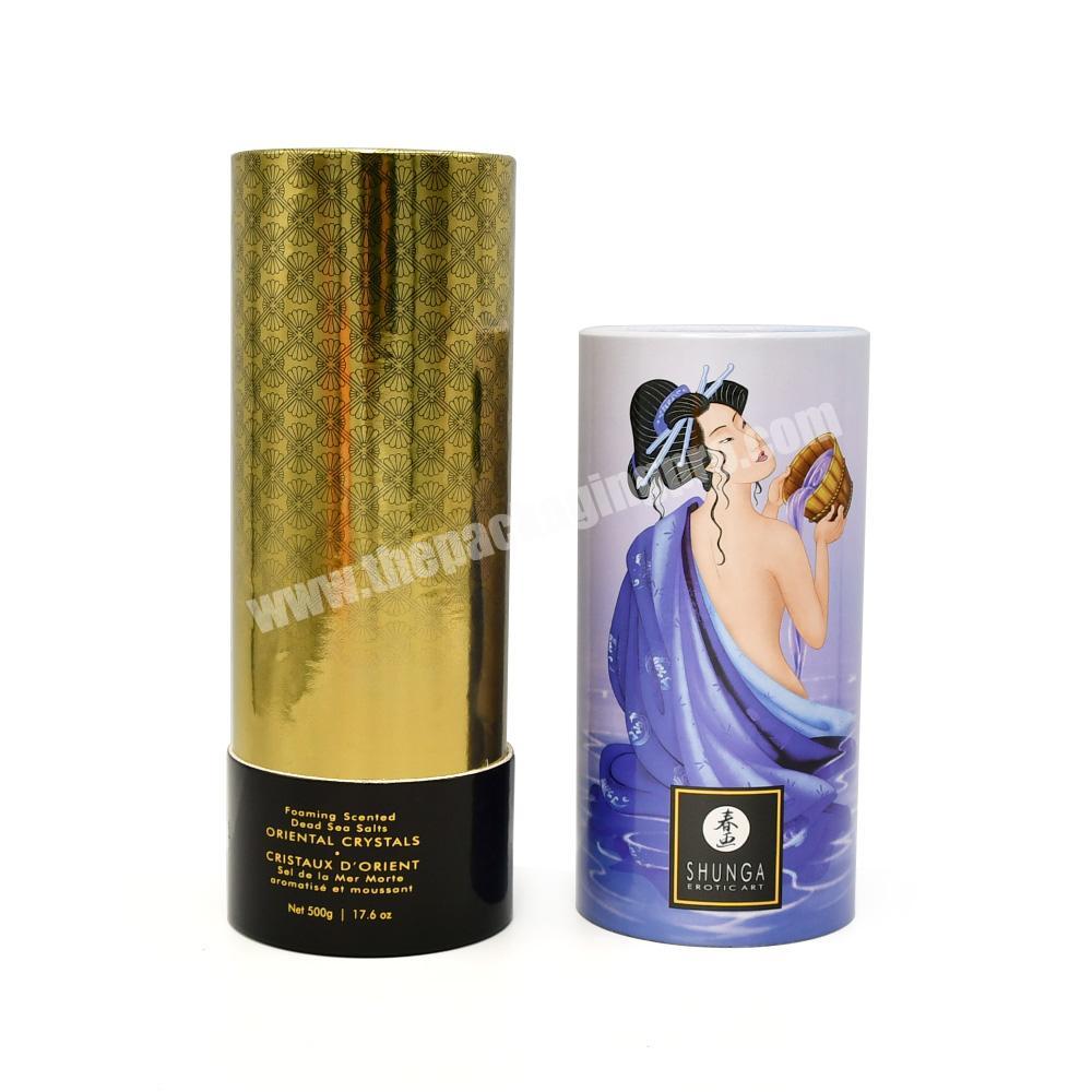 customize paper cardboard tube luxury cylinder packaging box for perfume essential dropper bottle