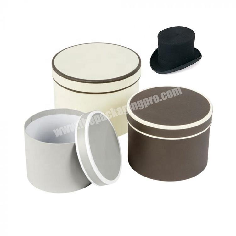 different colours luxury shape round hat boxes