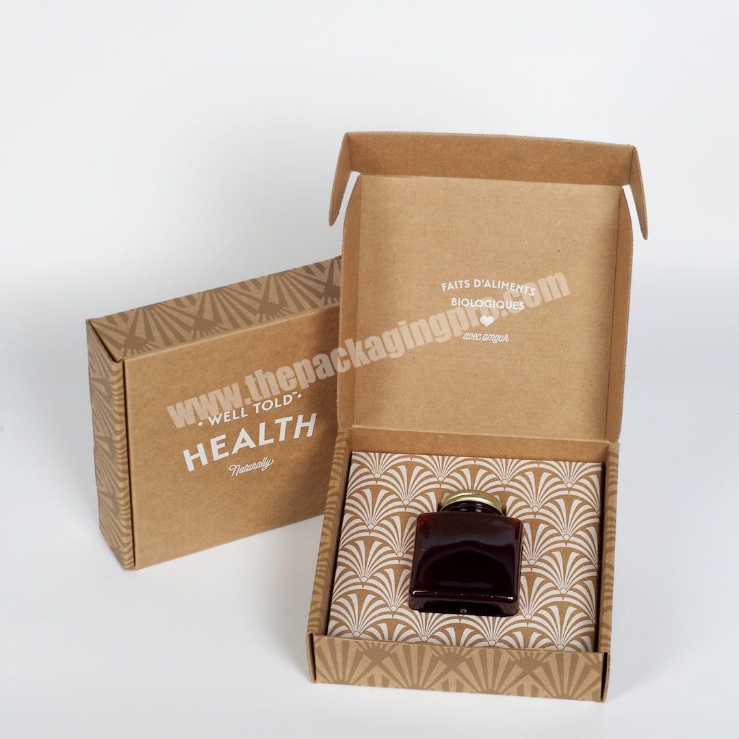 Biodegradable Skin Care Packaging eco friendly Corrugated Mailer Box Custom Logo Cosmetic Shipping Box with insert