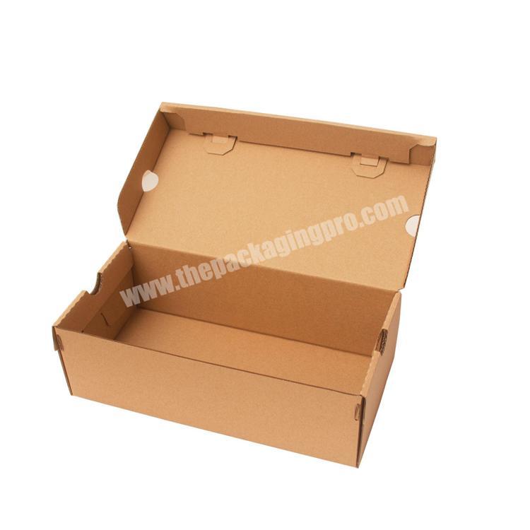 foldable kraft packaging logo retail shoe boxes