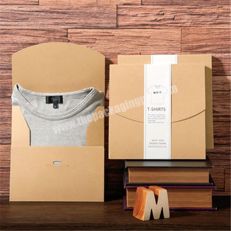 foldable kraft paper men packing custom tshirt box