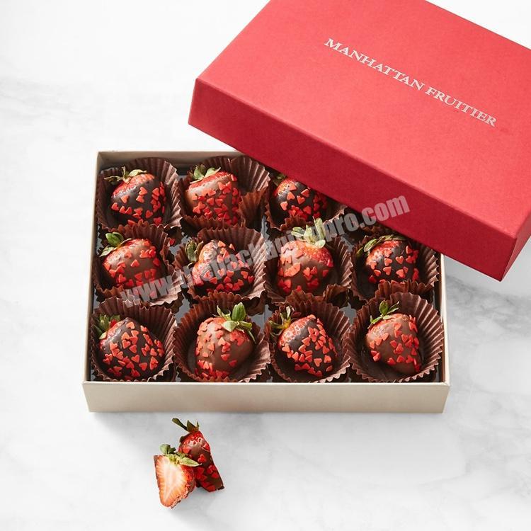gift customized packaging chocolate covered strawberry boxes