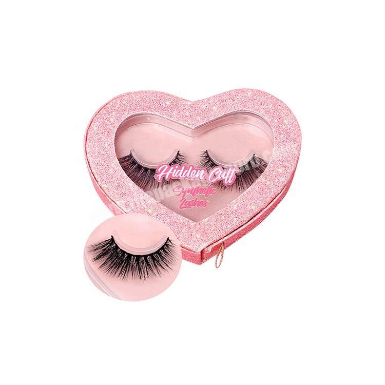 luxury custom heart shaped eyelash box packaging