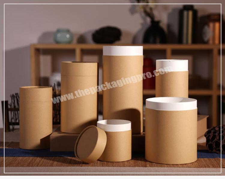 luxury custom logo craftpaper tube recycled paper round box cardboard paper tube