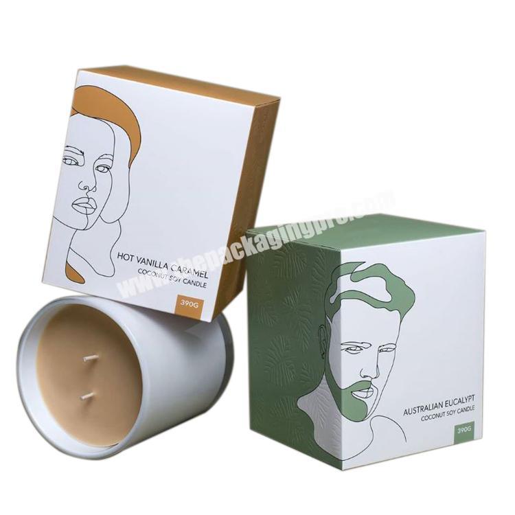 white paper packaging candle boxes custom luxury