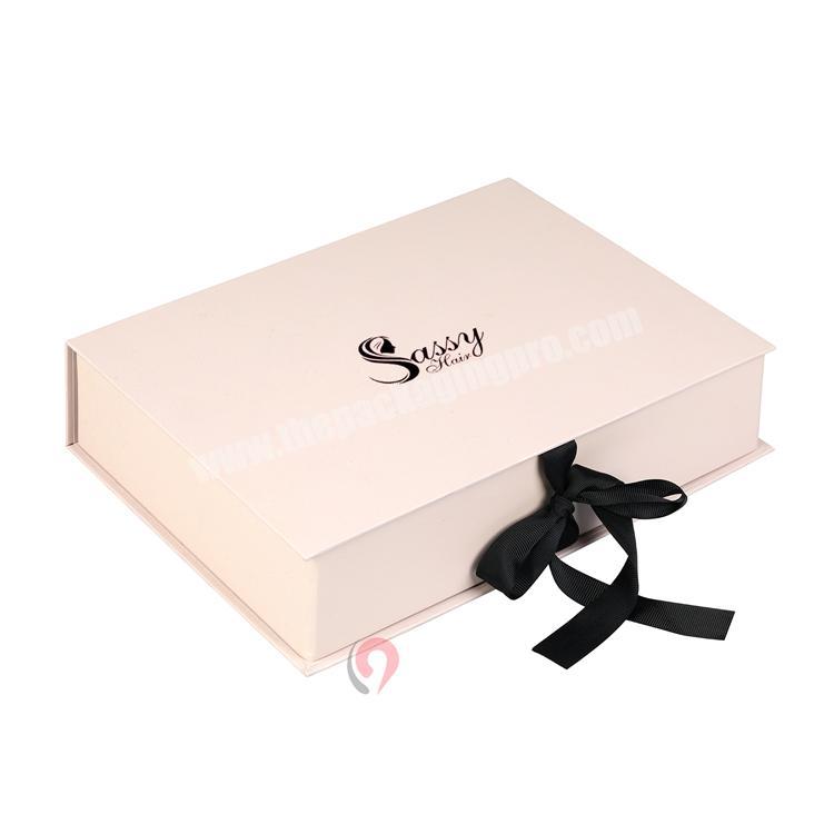 luxury virgin hair packaging paper gift box custom
